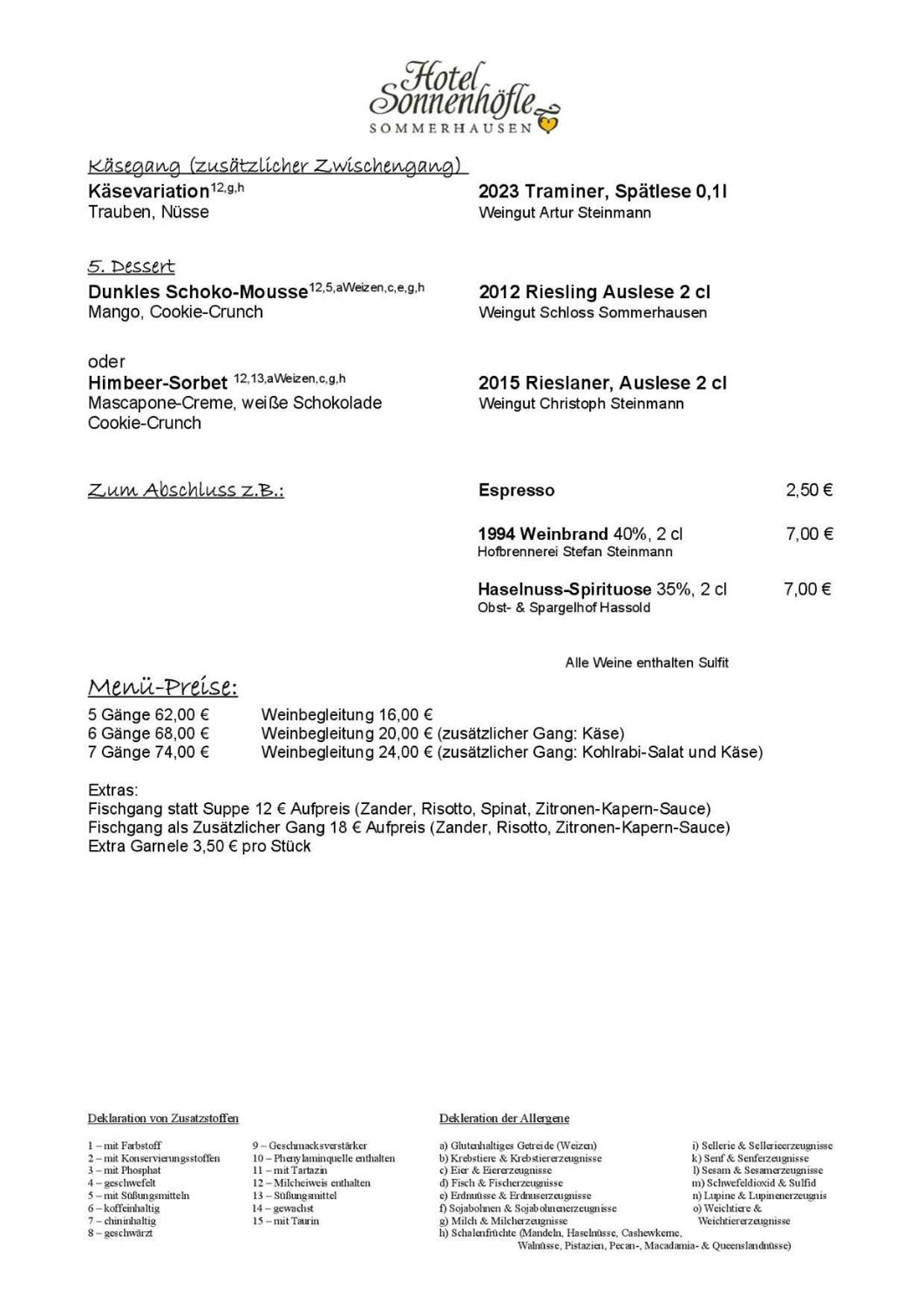 Hotel & Restaurant Sonnenhoefle Sommerhausen